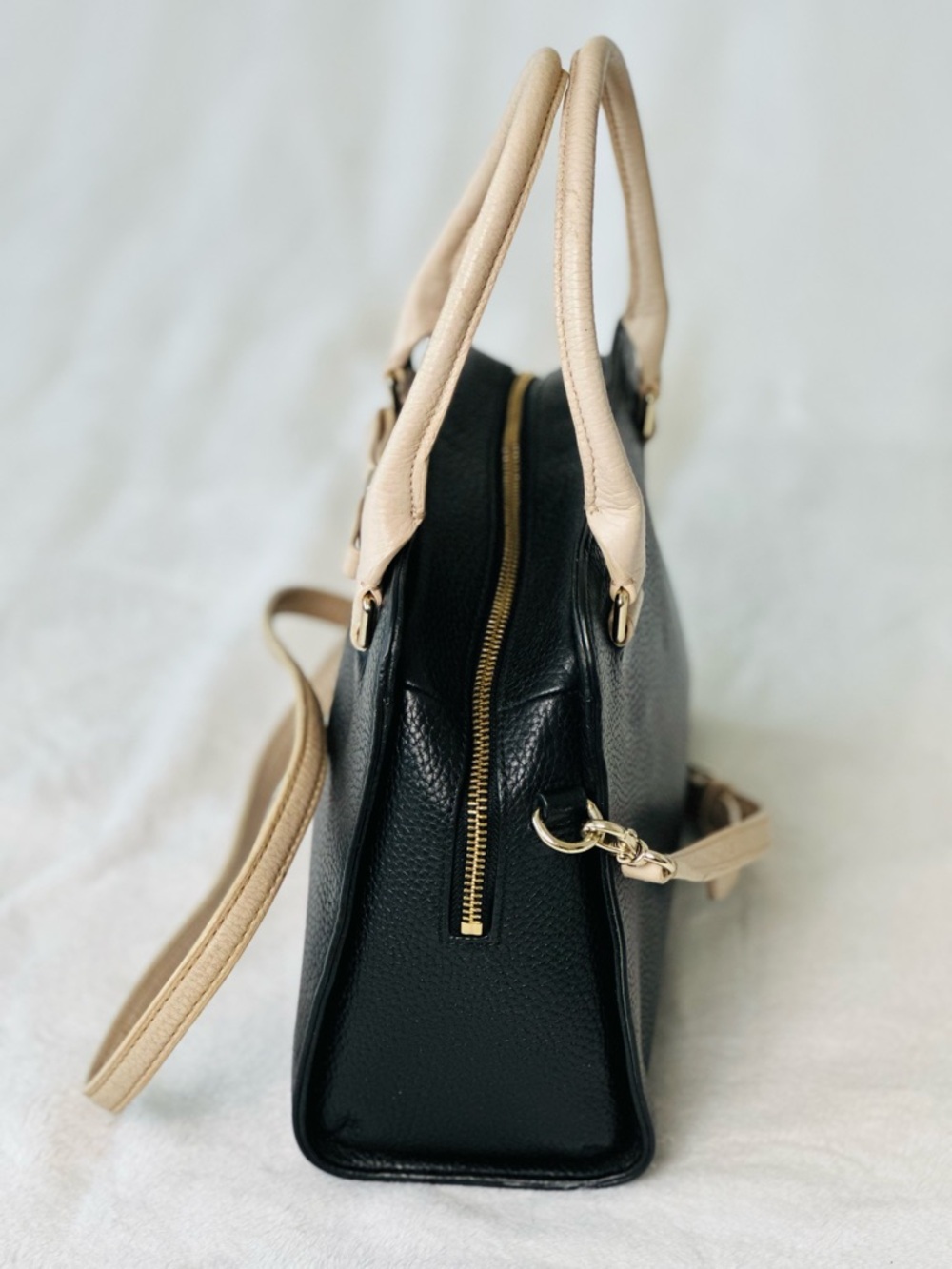 Kate Spade New York Henderson Street Sawyer Satchel Bag In Black/ Pumice Color - Picture 5 of 15